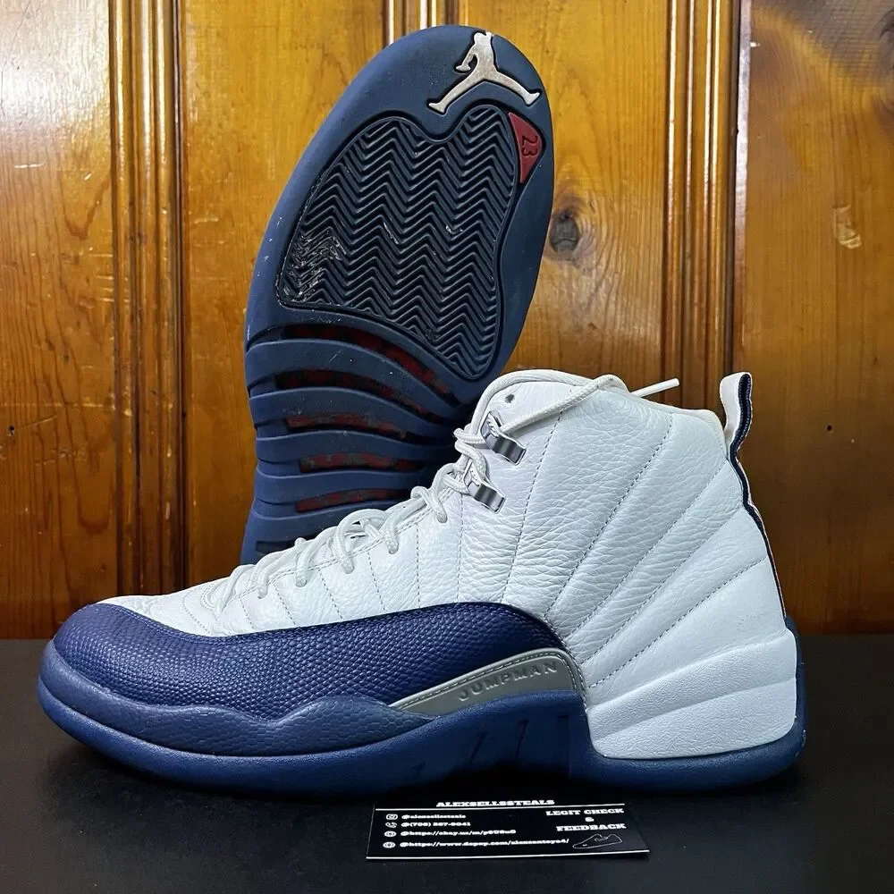 Jordan 12 French Blue Retro 2025 Release Size 12 Men CT8013-114 White/Blue/Grey